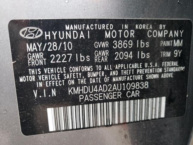 Photo 9 VIN: KMHDU4AD2AU109838 - HYUNDAI ELANTRA BL 