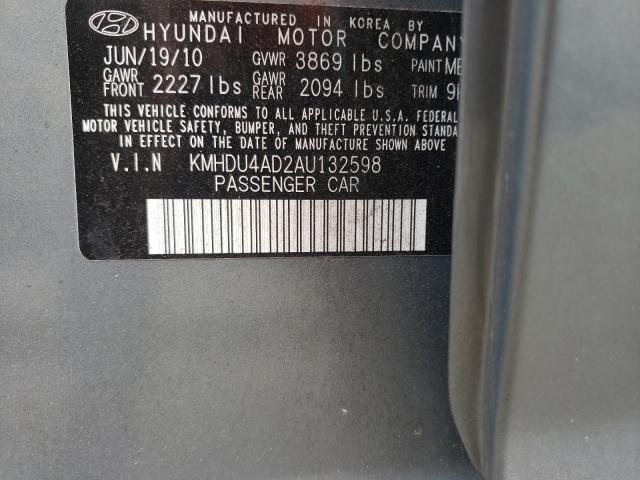 Photo 8 VIN: KMHDU4AD2AU132598 - HYUNDAI ELANTRA BL 