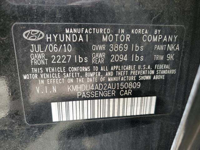 Photo 11 VIN: KMHDU4AD2AU150809 - HYUNDAI ELANTRA 