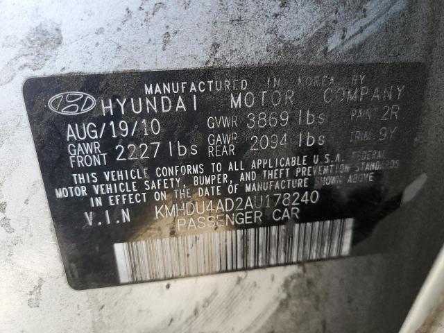 Photo 11 VIN: KMHDU4AD2AU178240 - HYUNDAI ELANTRA BL 