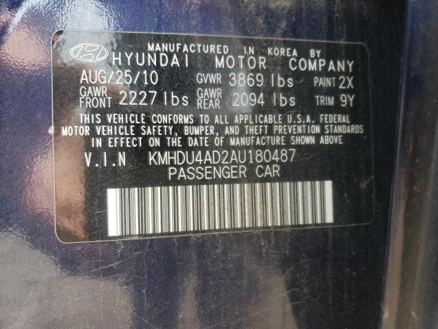 Photo 11 VIN: KMHDU4AD2AU180487 - HYUNDAI ELANTRA 