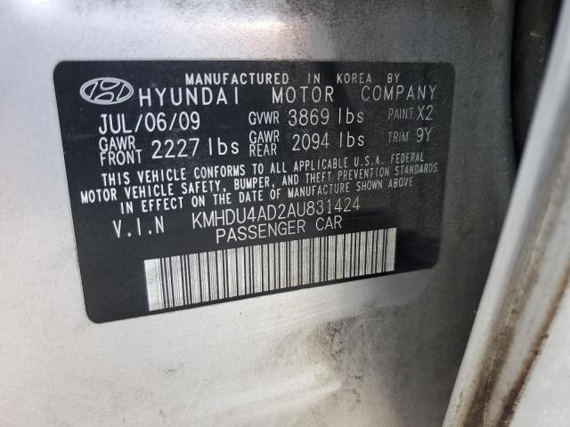 Photo 11 VIN: KMHDU4AD2AU831424 - HYUNDAI ELANTRA 