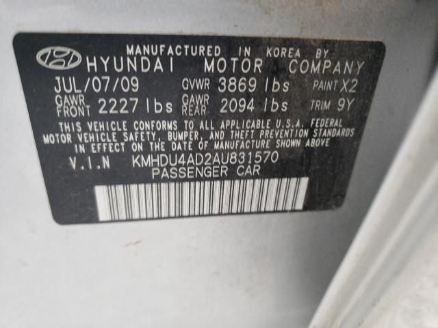 Photo 9 VIN: KMHDU4AD2AU831570 - HYUNDAI ELANTRA BL 