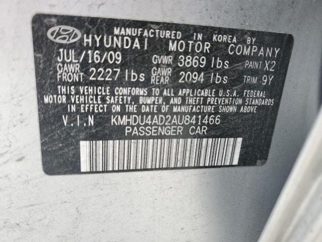 Photo 11 VIN: KMHDU4AD2AU841466 - HYUNDAI ELANTRA 