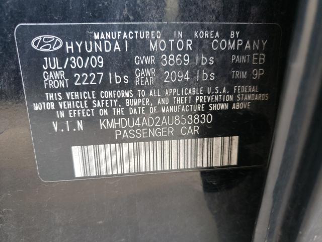 Photo 9 VIN: KMHDU4AD2AU853830 - HYUNDAI ELANTRA BL 