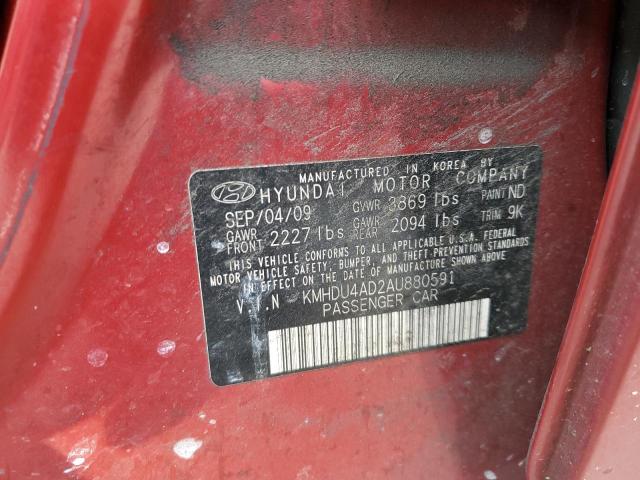 Photo 11 VIN: KMHDU4AD2AU880591 - HYUNDAI ELANTRA BL 