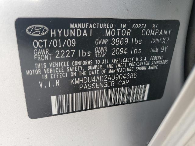 Photo 12 VIN: KMHDU4AD2AU904386 - HYUNDAI ELANTRA 