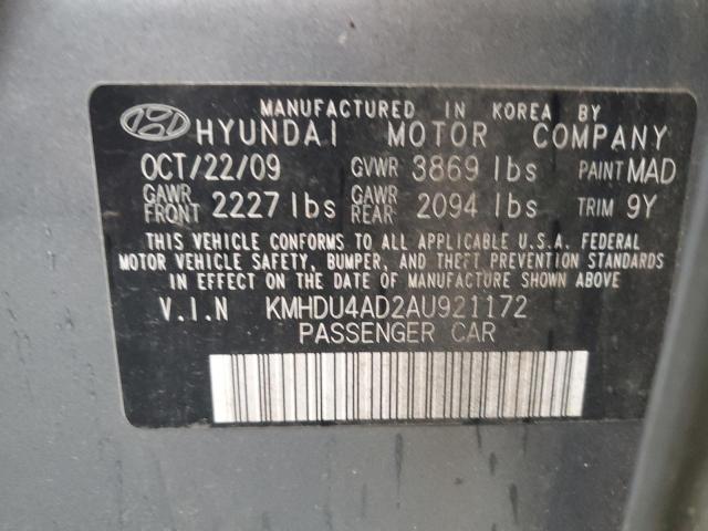 Photo 11 VIN: KMHDU4AD2AU921172 - HYUNDAI ELANTRA BL 