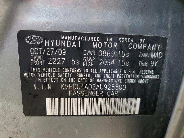 Photo 12 VIN: KMHDU4AD2AU925500 - HYUNDAI ELANTRA 