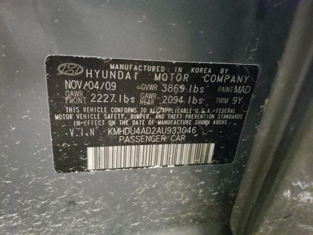 Photo 9 VIN: KMHDU4AD2AU933046 - HYUNDAI ELANTRA BL 