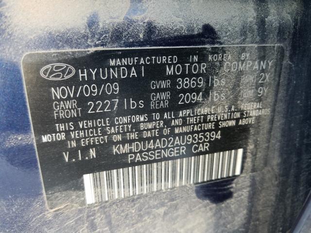 Photo 9 VIN: KMHDU4AD2AU935394 - HYUNDAI ELANTRA BL 