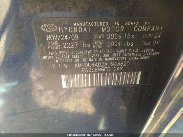 Photo 8 VIN: KMHDU4AD2AU948825 - HYUNDAI ELANTRA 