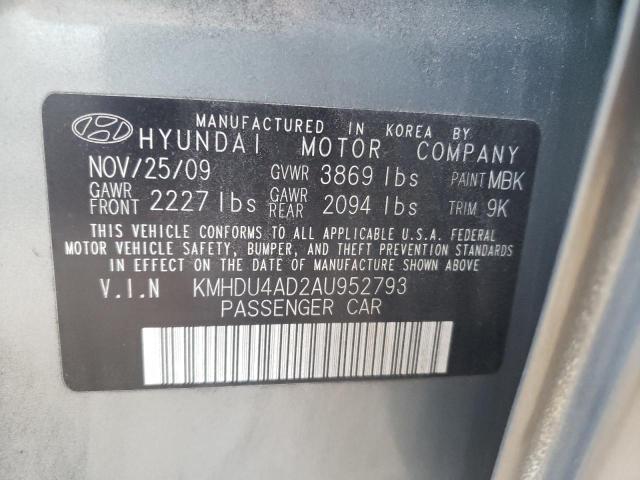 Photo 12 VIN: KMHDU4AD2AU952793 - HYUNDAI ELANTRA BL 