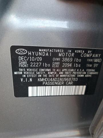 Photo 11 VIN: KMHDU4AD2AU968783 - HYUNDAI ELANTRA BL 