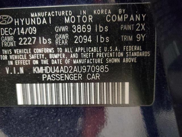 Photo 11 VIN: KMHDU4AD2AU970985 - HYUNDAI ELANTRA 