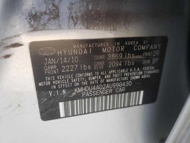 Photo 9 VIN: KMHDU4AD2AU990430 - HYUNDAI ELANTRA BL 