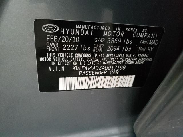 Photo 11 VIN: KMHDU4AD3AU017198 - HYUNDAI ELANTRA BL 