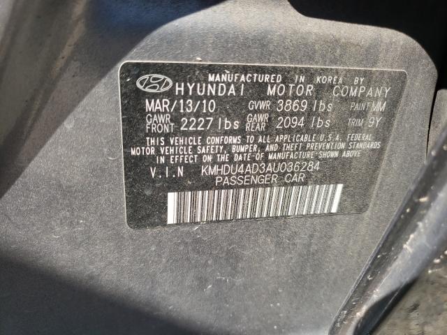 Photo 9 VIN: KMHDU4AD3AU036284 - HYUNDAI ELANTRA BL 