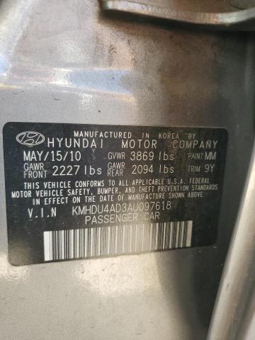 Photo 11 VIN: KMHDU4AD3AU097618 - HYUNDAI ELANTRA BL 