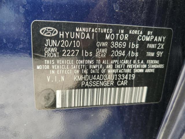 Photo 11 VIN: KMHDU4AD3AU133419 - HYUNDAI ELANTRA BL 