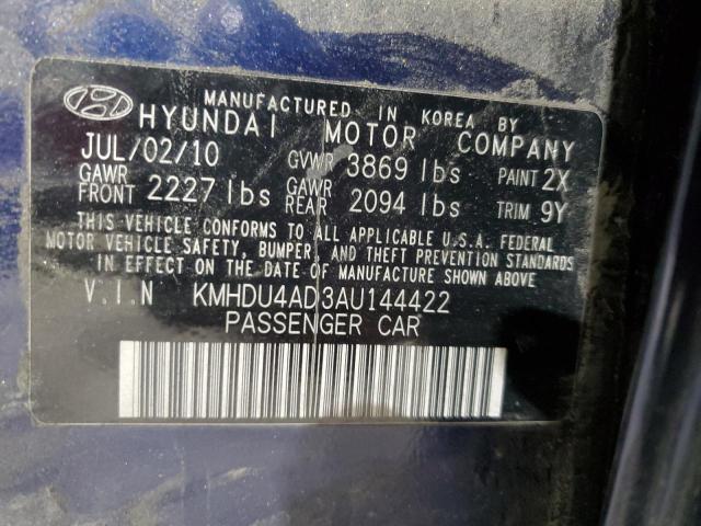 Photo 11 VIN: KMHDU4AD3AU144422 - HYUNDAI ELANTRA BL 