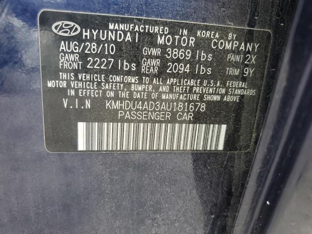 Photo 12 VIN: KMHDU4AD3AU181678 - HYUNDAI ELANTRA 