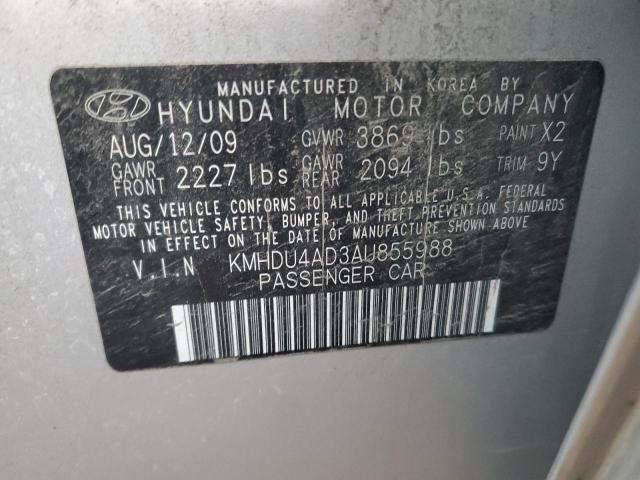 Photo 11 VIN: KMHDU4AD3AU855988 - HYUNDAI ELANTRA BL 