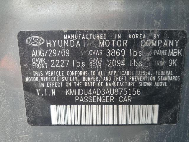 Photo 12 VIN: KMHDU4AD3AU875156 - HYUNDAI ELANTRA 