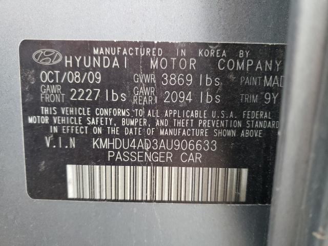 Photo 9 VIN: KMHDU4AD3AU906633 - HYUNDAI ELANTRA BL 