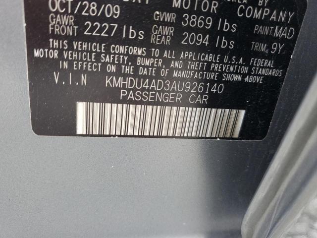 Photo 11 VIN: KMHDU4AD3AU926140 - HYUNDAI ELANTRA 