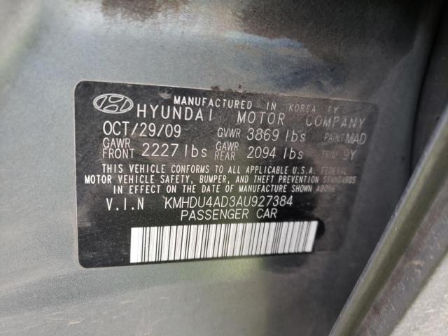 Photo 9 VIN: KMHDU4AD3AU927384 - HYUNDAI ELANTRA BL 