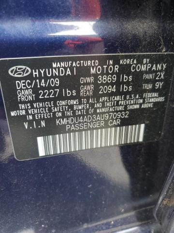 Photo 11 VIN: KMHDU4AD3AU970932 - HYUNDAI ELANTRA 