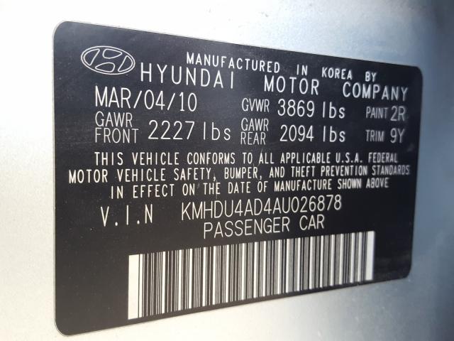 Photo 9 VIN: KMHDU4AD4AU026878 - HYUNDAI ELANTRA BL 