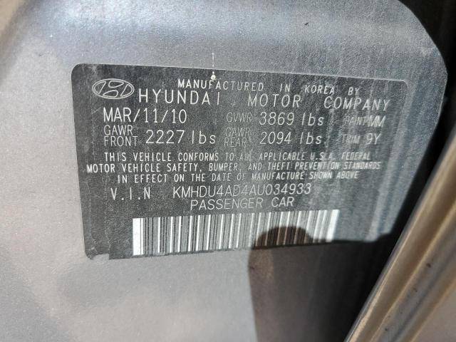 Photo 9 VIN: KMHDU4AD4AU034933 - HYUNDAI ELANTRA BL 