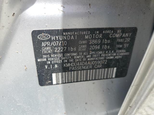 Photo 9 VIN: KMHDU4AD4AU059072 - HYUNDAI ELANTRA BL 