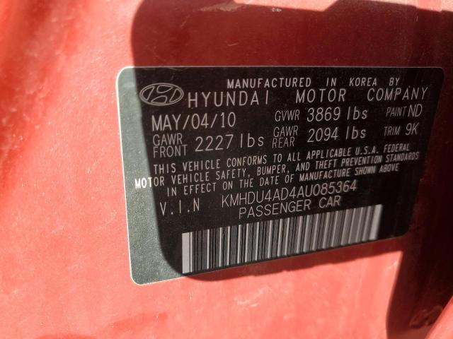 Photo 11 VIN: KMHDU4AD4AU085364 - HYUNDAI ELANTRA BL 