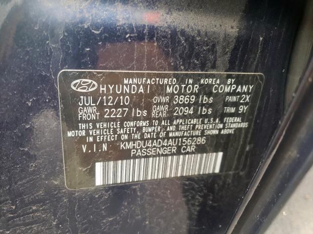 Photo 9 VIN: KMHDU4AD4AU156286 - HYUNDAI ELANTRA BL 