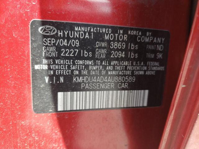 Photo 11 VIN: KMHDU4AD4AU880589 - HYUNDAI ELANTRA BL 