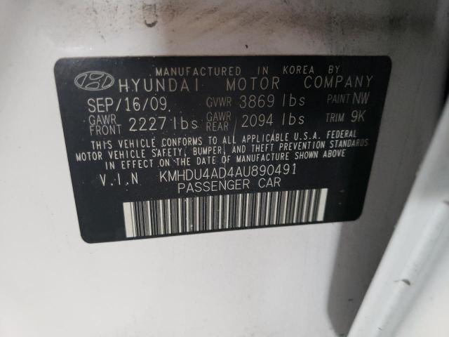 Photo 11 VIN: KMHDU4AD4AU890491 - HYUNDAI ELANTRA BL 