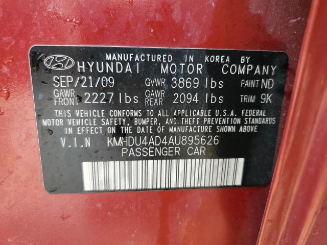 Photo 11 VIN: KMHDU4AD4AU895626 - HYUNDAI ELANTRA BL 