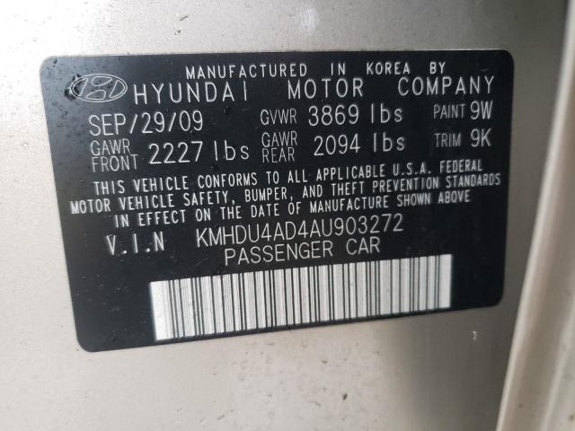 Photo 9 VIN: KMHDU4AD4AU903272 - HYUNDAI ELANTRA BL 