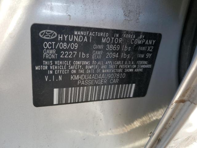 Photo 12 VIN: KMHDU4AD4AU907810 - HYUNDAI ELANTRA BL 