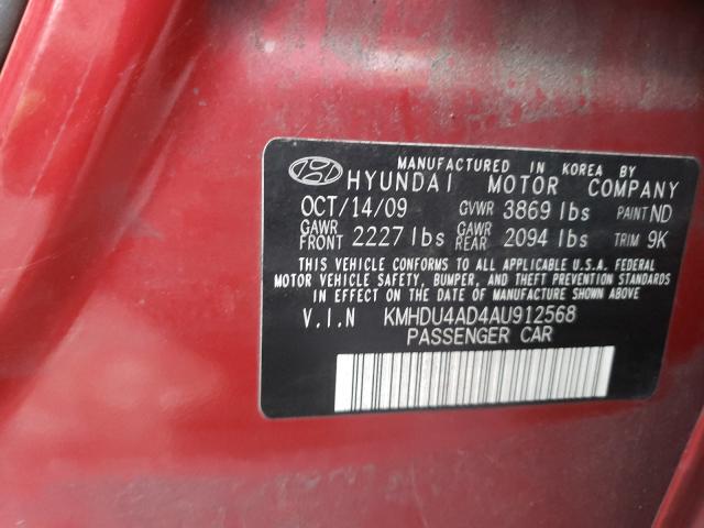 Photo 9 VIN: KMHDU4AD4AU912568 - HYUNDAI ELANTRA BL 