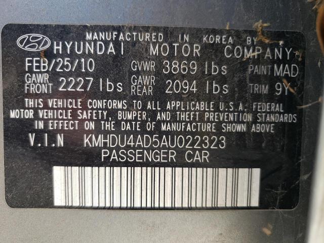 Photo 9 VIN: KMHDU4AD5AU022323 - HYUNDAI ELANTRA BL 