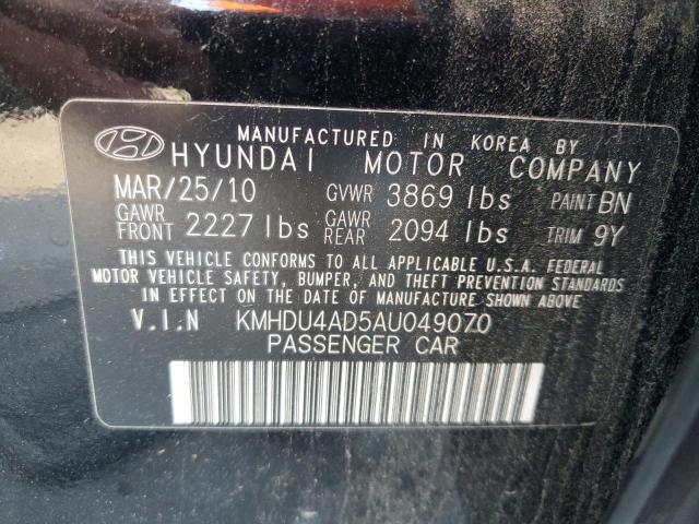 Photo 11 VIN: KMHDU4AD5AU049070 - HYUNDAI ELANTRA 