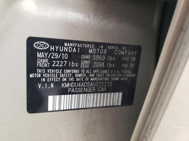 Photo 9 VIN: KMHDU4AD5AU111115 - HYUNDAI ELANTRA BL 