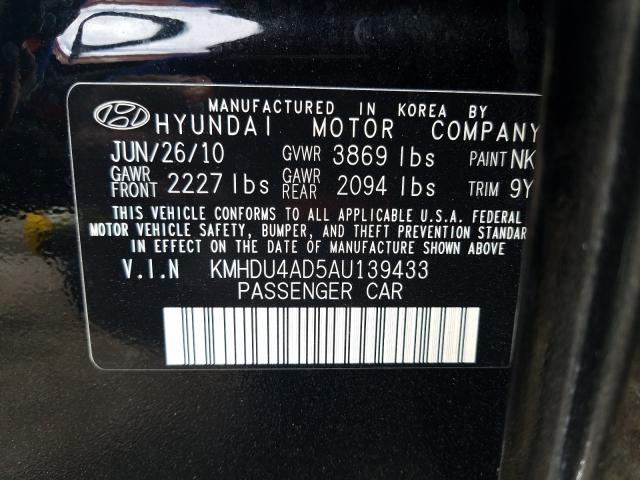 Photo 9 VIN: KMHDU4AD5AU139433 - HYUNDAI ELANTRA BL 