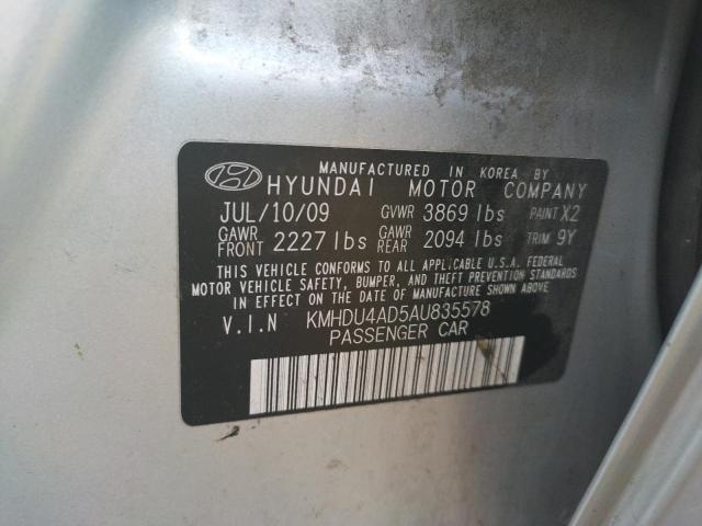 Photo 9 VIN: KMHDU4AD5AU835578 - HYUNDAI ELANTRA BL 