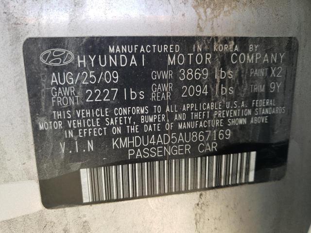 Photo 9 VIN: KMHDU4AD5AU867169 - HYUNDAI ELANTRA BL 