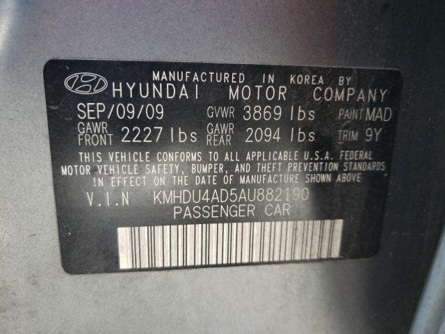 Photo 9 VIN: KMHDU4AD5AU882190 - HYUNDAI ELANTRA BL 